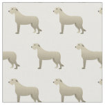 Irish Wolfhound Silhouette Tiled Fabric - Basic