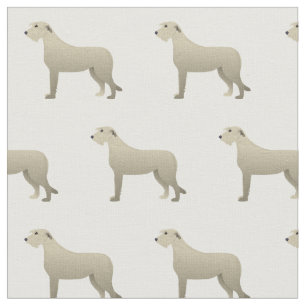Irish Wolfhound Silhouette Tiled Fabric - Basic