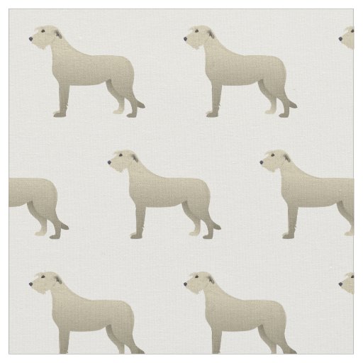 Irish Wolfhound Silhouette Tiled Fabric - Basic