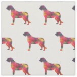 Irish Wolfhound Silhouette Tiled Fabric - Multi