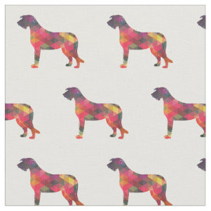 Irish Wolfhound Silhouette Tiled Fabric - Multi