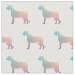 Irish Wolfhound Silhouette Tiled Fabric - Pastel