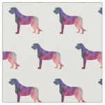 Irish Wolfhound Silhouette Tiled Fabric - Pink
