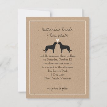 Irish Wolfhound Silhouettes Wedding Invitation by jennsdoodleworld at Zazzle