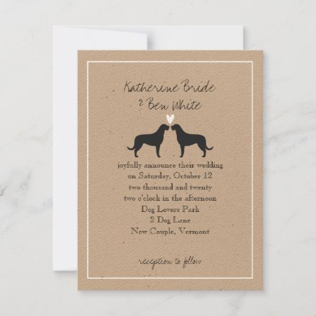 Irish Wolfhound Silhouettes Wedding Invitation