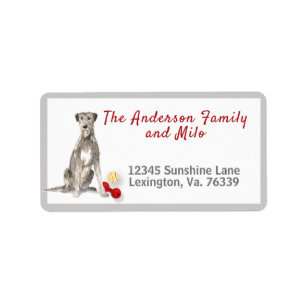 Irish Wolfhound Toys Home Return Address Label