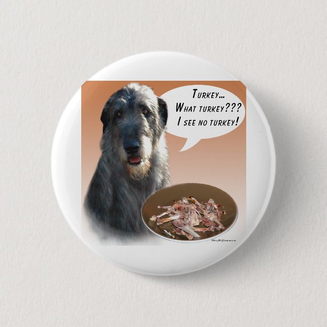 Irish Wolfhound Turkey Button (Front)