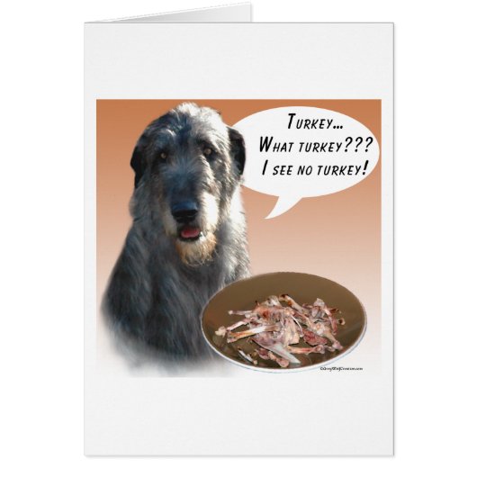 Irish Wolfhound Turkey Cards (Front)