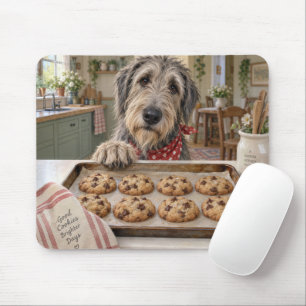 Irish Wolfhound with Chocolate Chip Cookies Mouse Pad