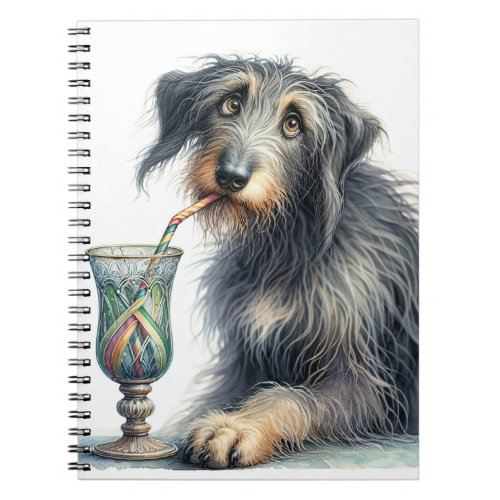 Irish Wolfhound With Soda Notebook