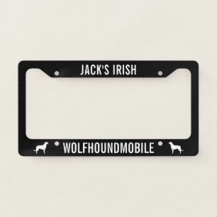 Irish Wolfhoundmobile - Custom Text License Plate Frame