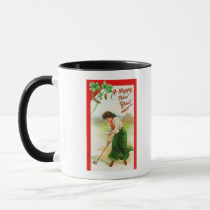 Irish Woman About to Hit Golfball Mug