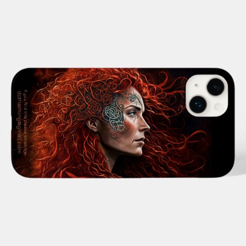 Irish Woman Profile with Abstract Face Paint Case_Mate iPhone 14 Plus Case