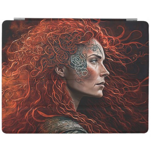 Irish Woman Profile with Abstract Face Paint iPad Smart Cover
