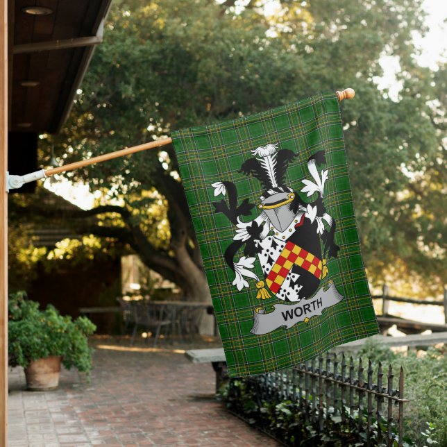  Irish Worth or McWorth Coat of Arms Family Crest  House Flag (In SItu)