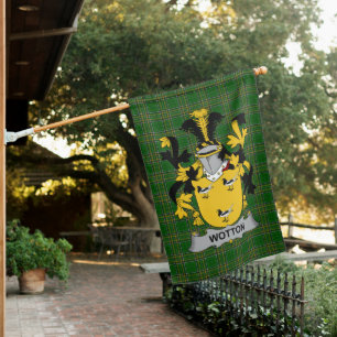  Irish Wotton Coat of Arms Family Crest Ireland House Flag