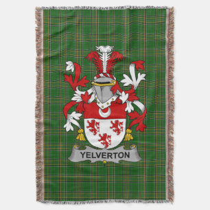 Irish Yelverton Coat of Arms Family Crest Ireland Throw Blanket