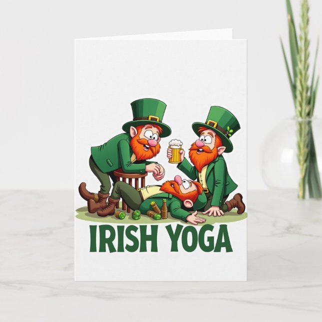 Irish Yoga Fun Scene Card (Front)