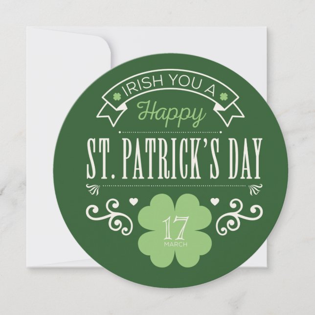 Irish You a Happy St. Patrick's Day Card (Front)