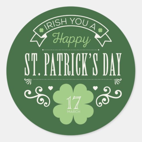 Irish You a Happy St Patricks Day Stickers