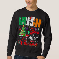 Irish You A Merry Christmas Santa Irish Flag Chris