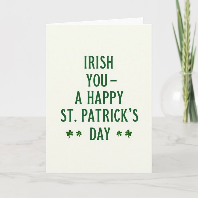 Irish You Happy Day For Partner Card (Front)