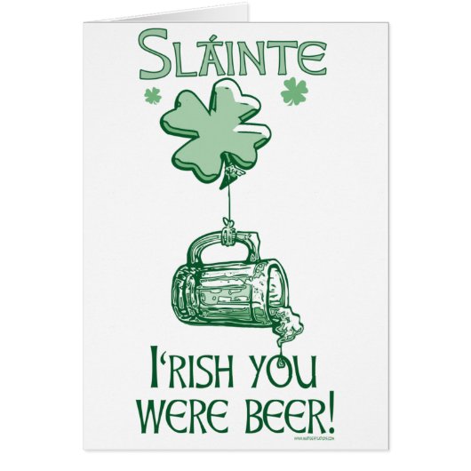 Irish You were Beer Gear Cards (Front)