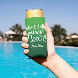 Irish You Were Beer Gradient St. Patrick's Day Seltzer Can Cooler