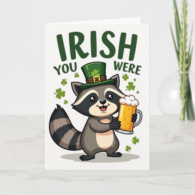 Irish You Were Here Funny Card (Front)