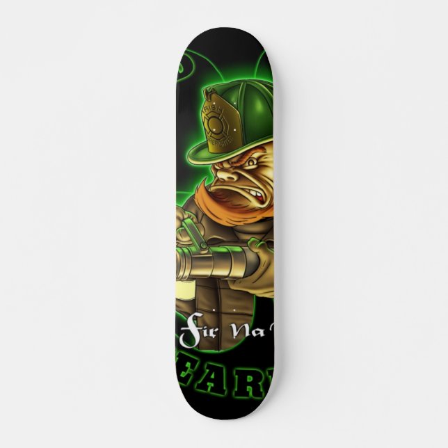 irishfirefighter skateboard deck (Front)