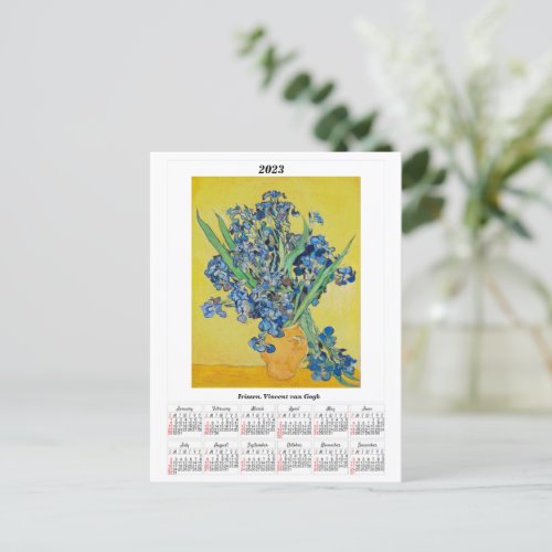 Irissen Calendar for 2023 Vincent van Gogh   Postcard