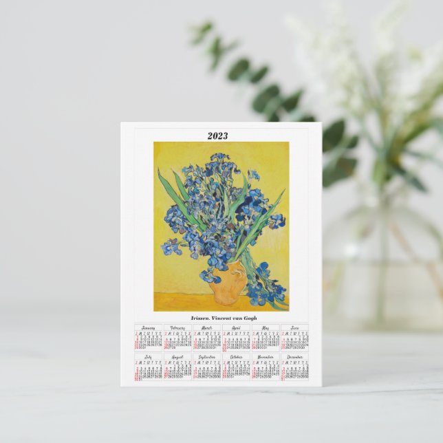 Irissen Calendar for 2023 Vincent van Gogh   Postcard (Standing Front)