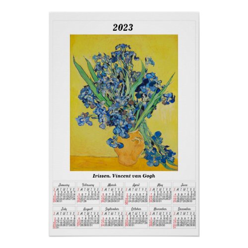 Irissen Calendar for 2023 Vincent van Gogh   Poster