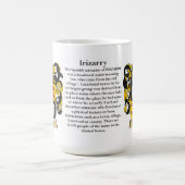 Irizarry, the Origin, the Meaning and the Crest Coffee Mug (Center)