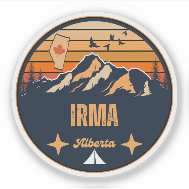 Irma, Alberta Sticker (Front)