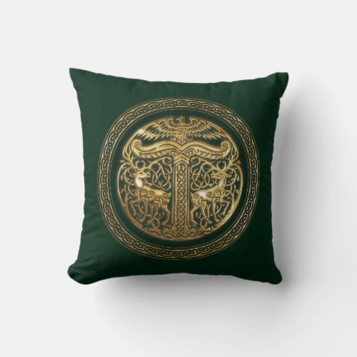 Irminsul Asatru Motif Throw Pillow