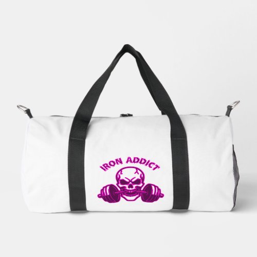 Iron Addict - Skull Bodybuilding and Weightlifting Duffle Bag