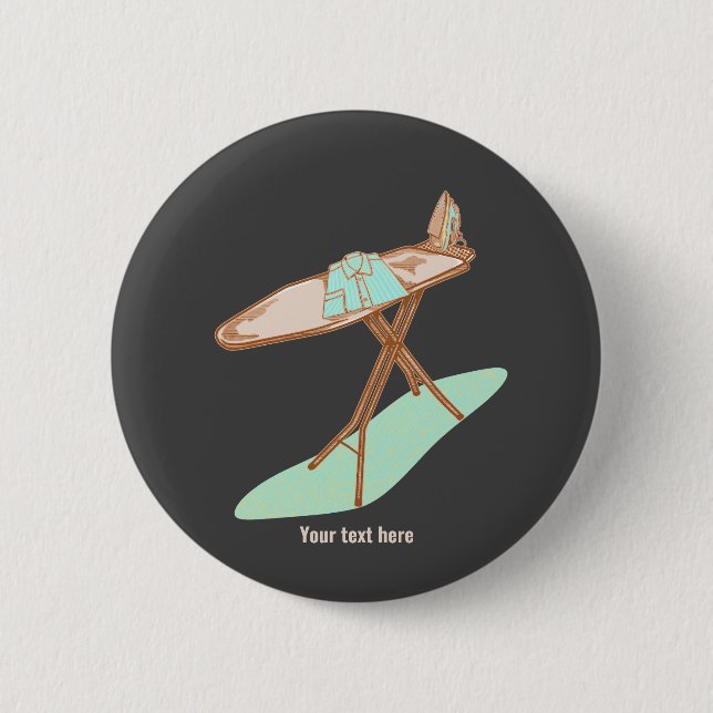 Iron and ironing board household chores button (Front)