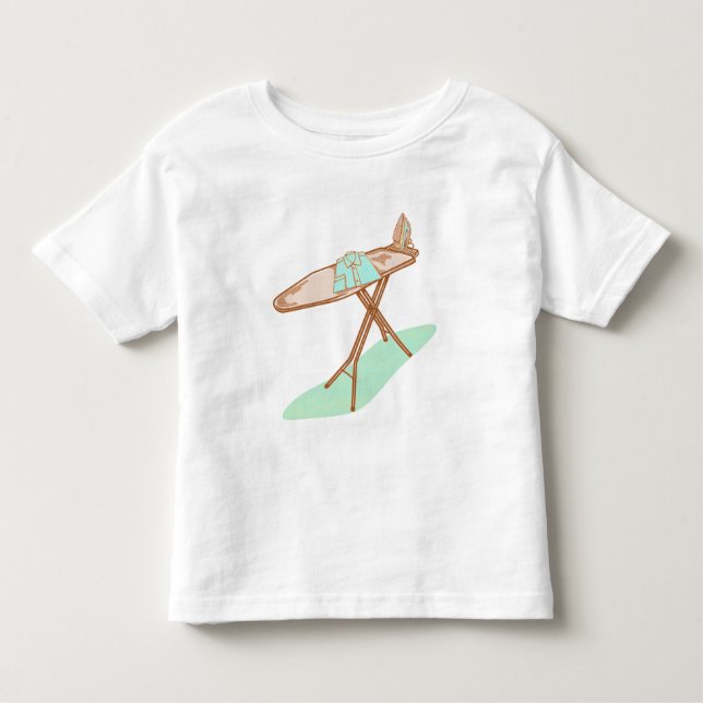 Iron and ironing board household chores toddler t-shirt (Front)