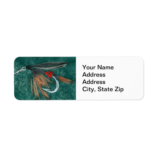 Iron Blue Dun Trout Fly Return Address Label (Front)
