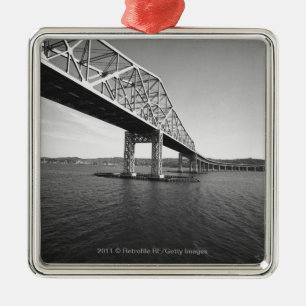 Iron bridge B&W Metal Ornament