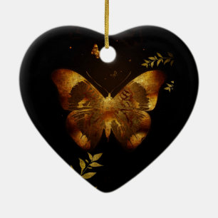 Iron Butterfly Ceramic Ornament