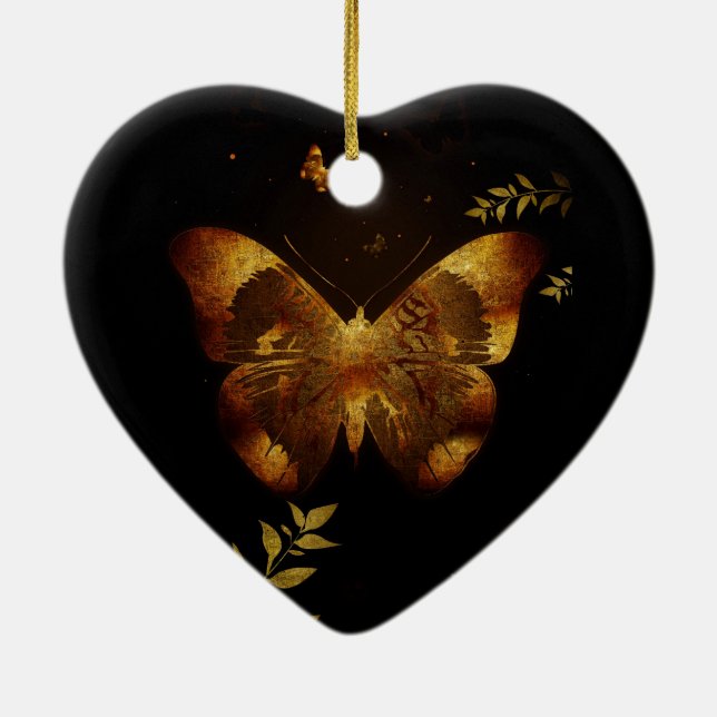 Iron Butterfly Ceramic Ornament (Back)