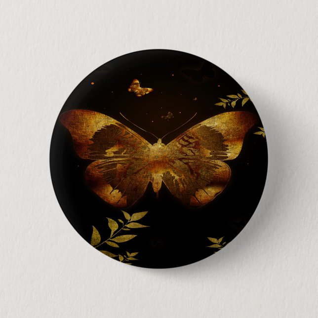 Iron Butterfly Cutout Button (Front)