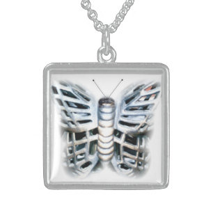Iron Butterfly Sterling Silver Necklace