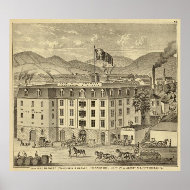 Iron City Brewery, Frauenheim and Vilsack Poster (Front)