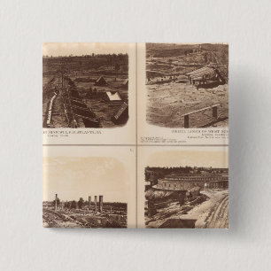 Iron clads, Engine Hero, rebel lines, buildings Pinback Button