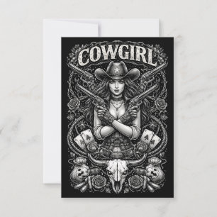 Iron Cowgirl Thank You Card
