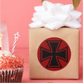 Iron Cross black red Classic Round Sticker | Zazzle
