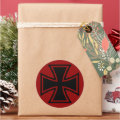 Iron Cross black red Classic Round Sticker | Zazzle